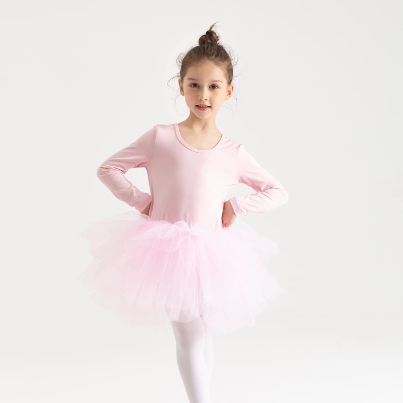 Tutu.kk Toddler Girls Camisole Dance Tutu Leotard with Fluffy 4-Layers Skirt Dress for Dance, Gymnastics and Ballet Gary-Blue 3-4 Years - Image 3